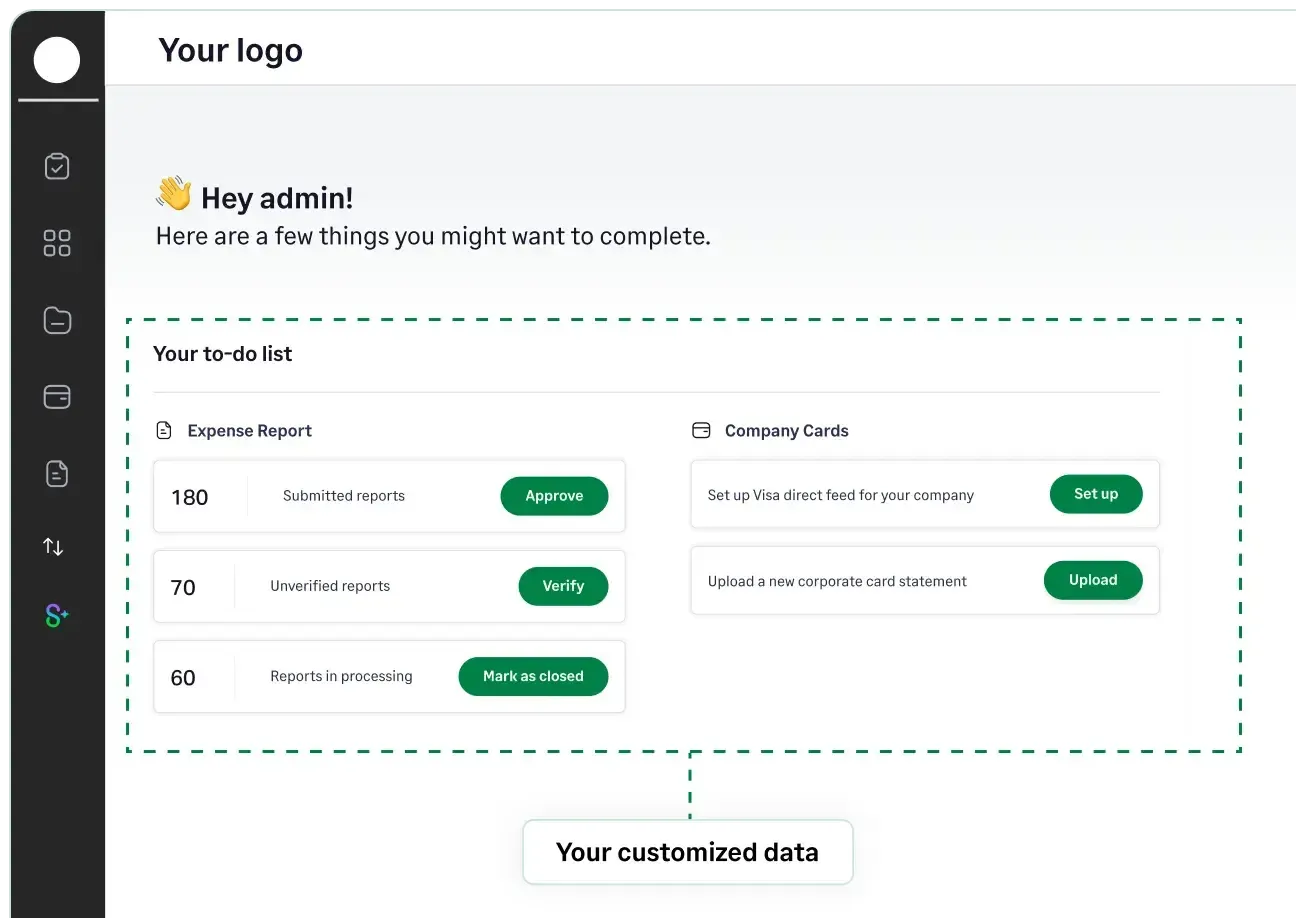 Accelerate your go-to-market time by seamlessly adding embedded Sage Expense Management to your bank's existing credit card portfolio.