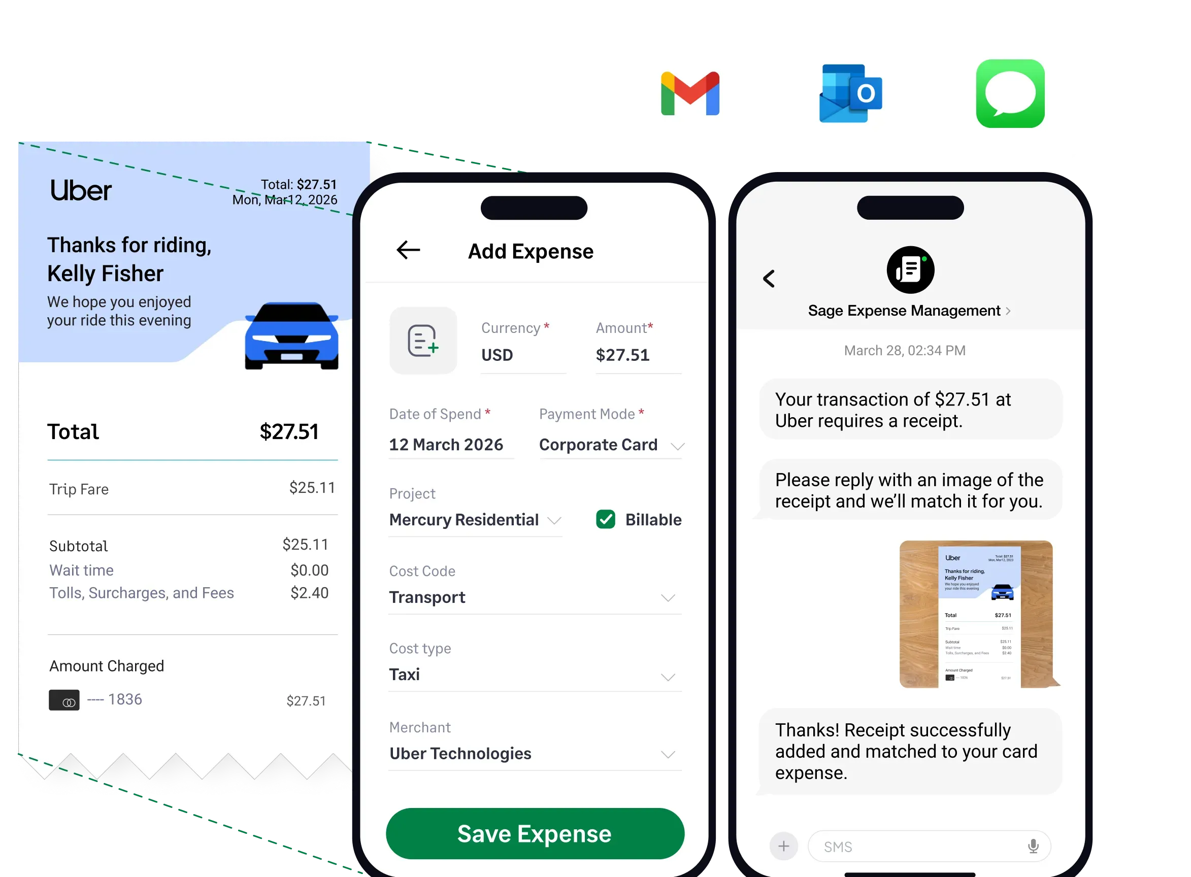 Manage expenses and track receipts from everyday apps with Sage Expense Management