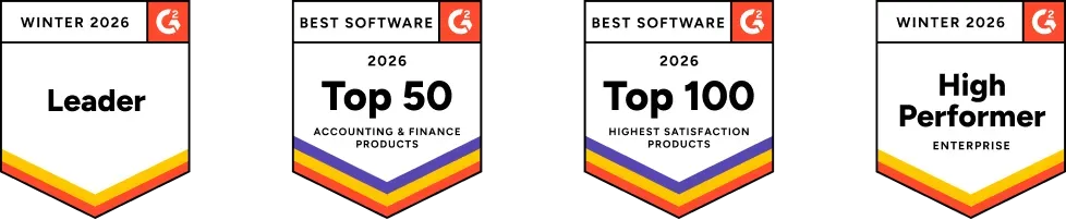 Sage Expense Management G2 Leader Badges