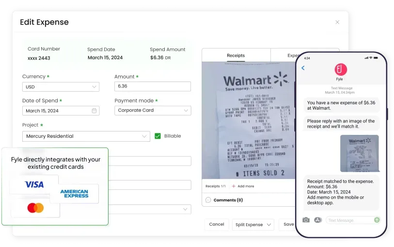 Reconcile card spend on your existing cards with Fyle