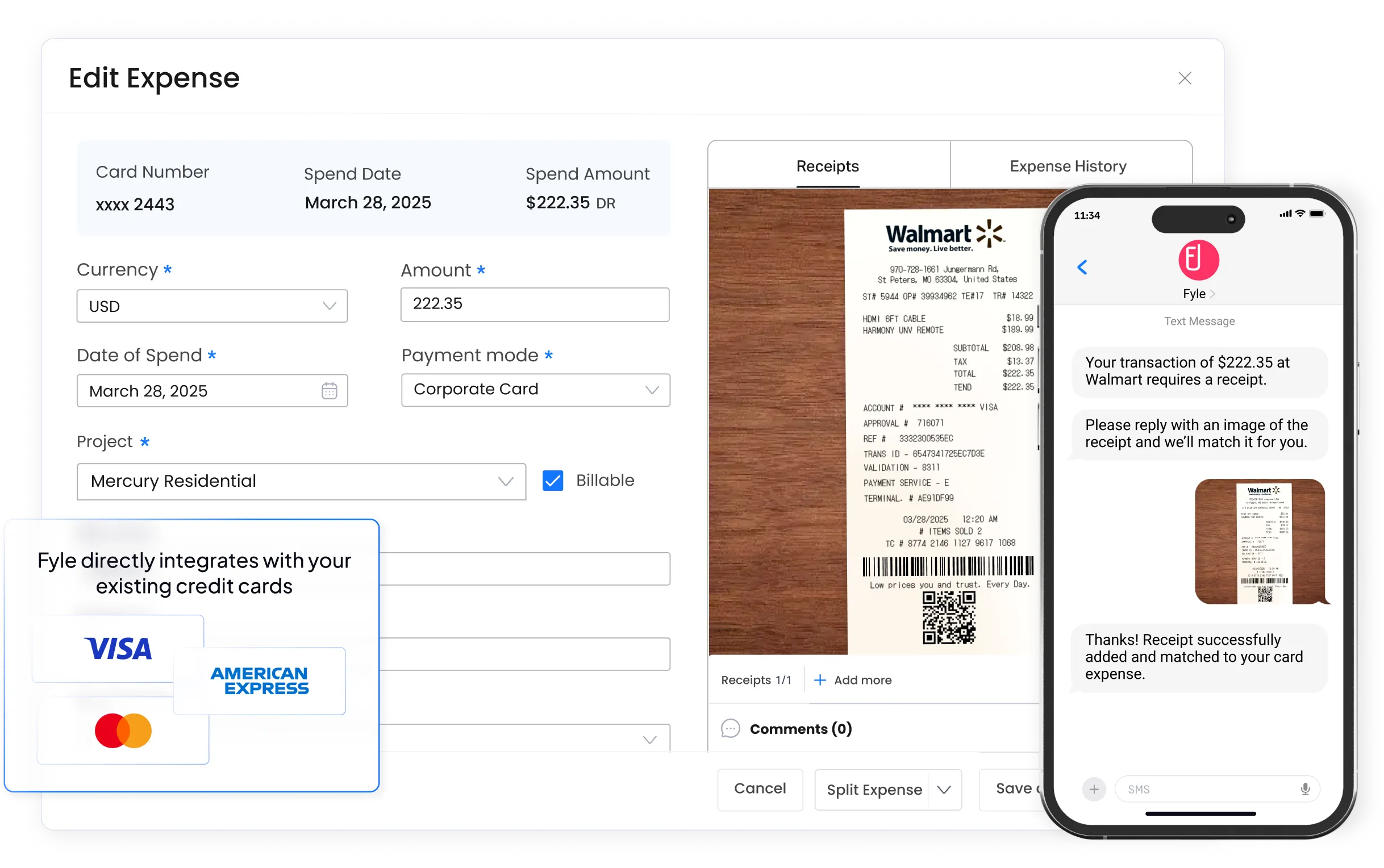 Reconcile card spend on your existing cards with Fyle