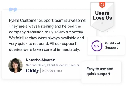 Fyle's customer testimonials and ratings