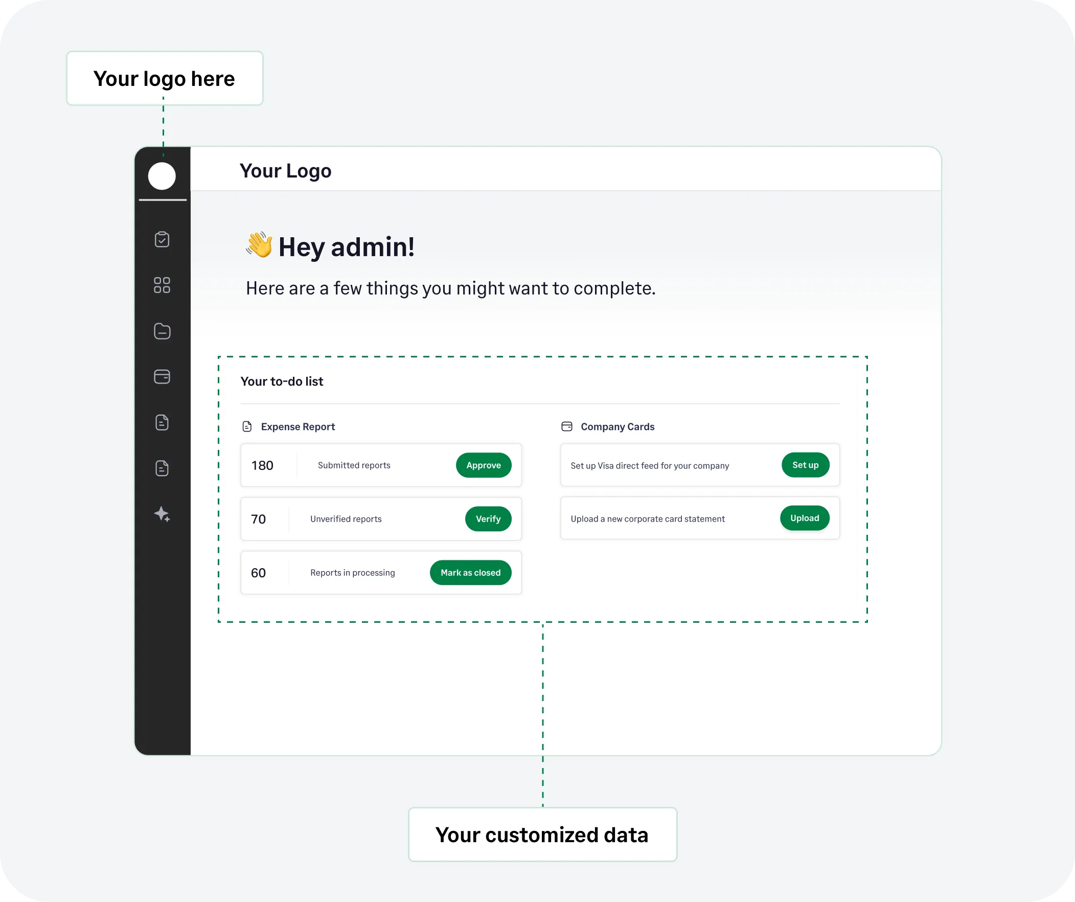 Fyle's white-labelled expense management software customized for each customer